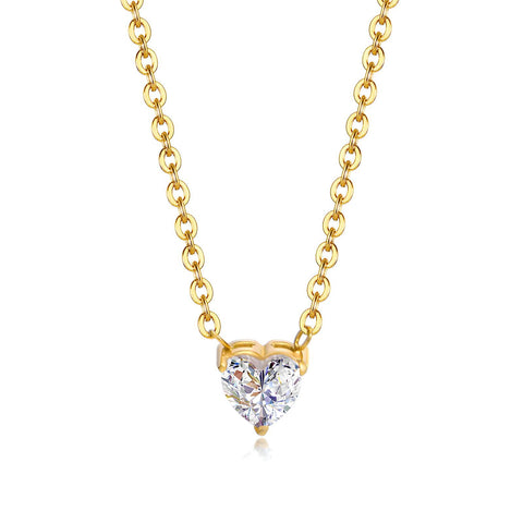"HEARTS" NECKLACE, 18K GOLD PLATED STEEL