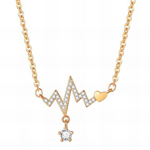 "HEART" NECKLACE, 18K GOLD PLATED STEEL