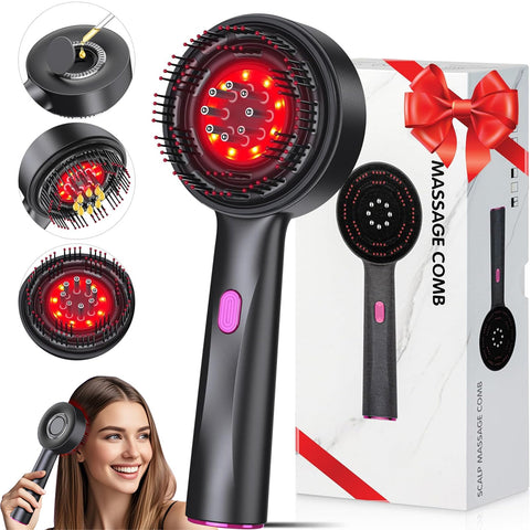 CORDLESS ELECTRIC HAIR SCALP MASSAGER BRUSH WITH OIL APPLICATOR