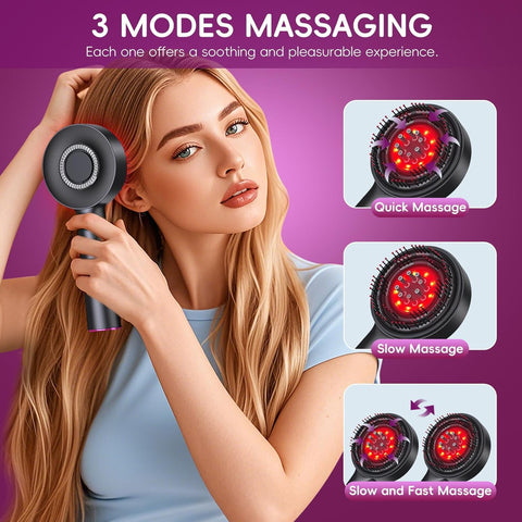 CORDLESS ELECTRIC HAIR SCALP MASSAGER BRUSH WITH OIL APPLICATOR