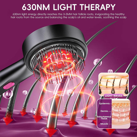 CORDLESS ELECTRIC HAIR SCALP MASSAGER BRUSH WITH OIL APPLICATOR