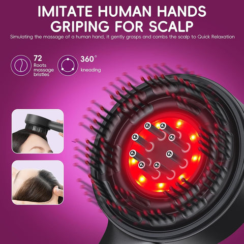 CORDLESS ELECTRIC HAIR SCALP MASSAGER BRUSH WITH OIL APPLICATOR