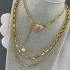 "HEART" NECKLACE, 18K GOLD PLATED STEEL