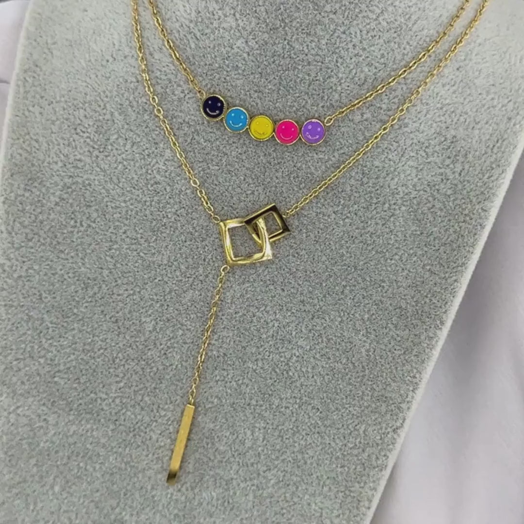 NECKLACE, 18K GOLD PLATED STEEL