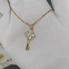 "KEY" NECKLACE, 18K GOLD PLATED STEEL