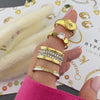 "HEART" RING, 18K GOLD PLATED STEEL