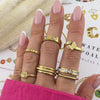 RING, 18K GOLD PLATED STEEL