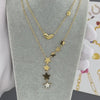 "STARS" NECKLACE, 18K GOLD PLATED STEEL
