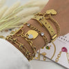 "HEART" BRACELTE, 18K GOLD PLATED STEEL