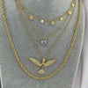 "HEARTS" NECKLACE, 18K GOLD PLATED STEEL