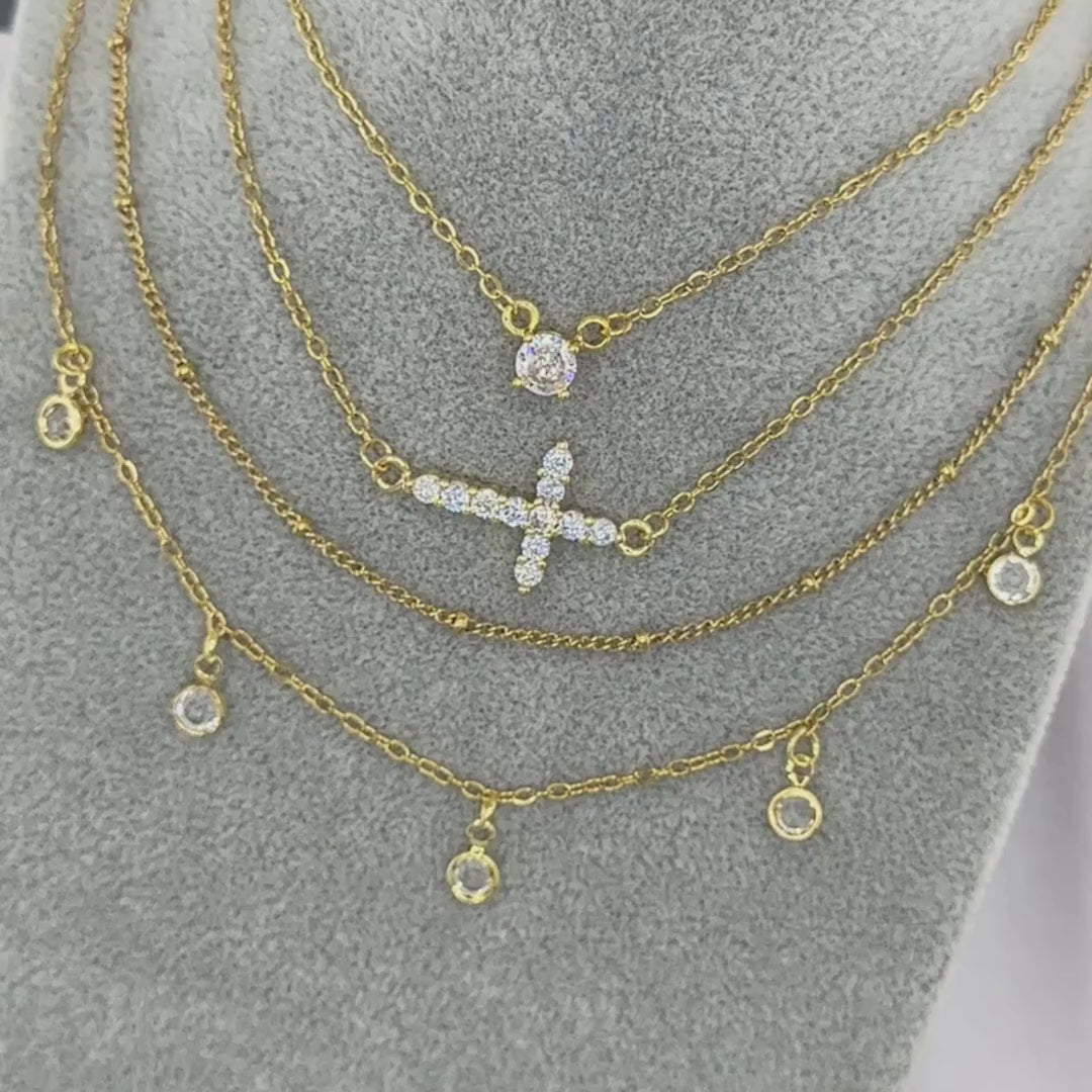 NECKLACE, 18K GOLD PLATED STEEL
