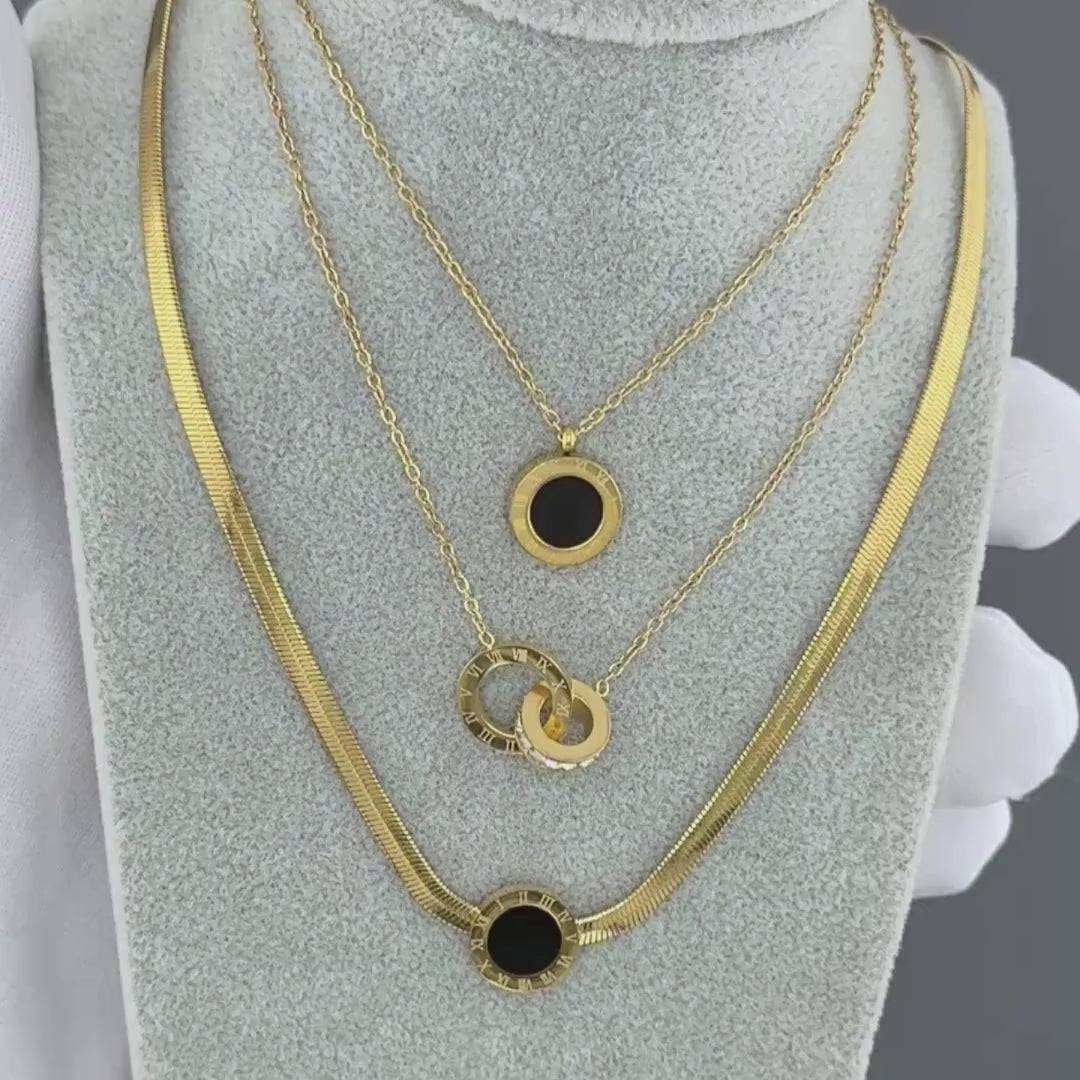NECKLACE, 18K GOLD PLATED STEEL