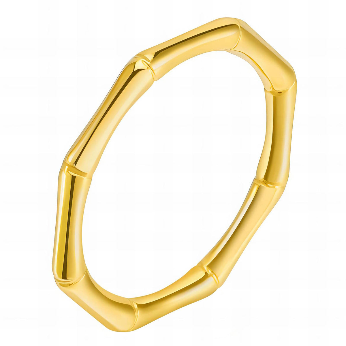 RING, 18K GOLD PLATED STEEL