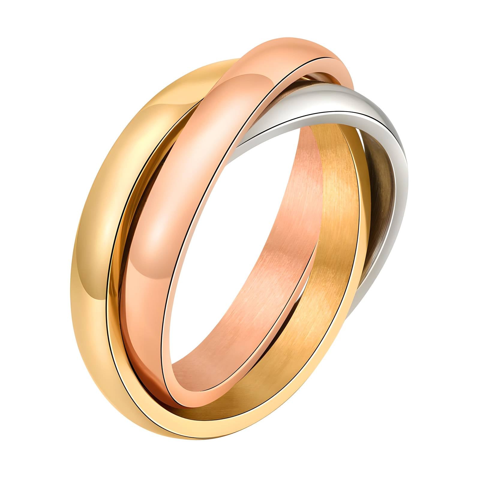 RING, 18K GOLD PLATED STEEL